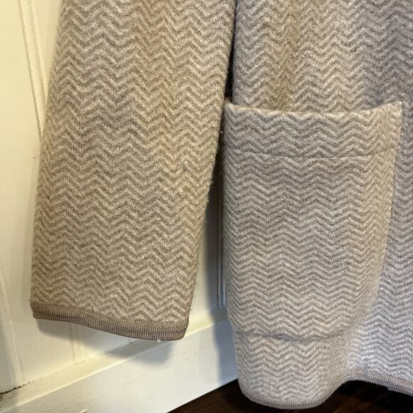 Madewell Herringbone Mattson Sweater Wool Coat Heather Stone Sz XS Oversized NWT - Picture 5 of 8